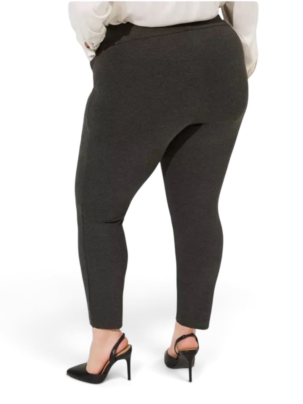 Torrid Studio Pull-on Luxe Ponte Charcoal Pencil Pant - Picture 3 of 11